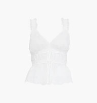 The Raven Top - White Broderie Voile | Hill House Home US