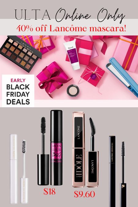 Ulta Black Friday online only deal! 40% off of Lancôme mascaras! 🎅🏻🎁🎄 

#LTKCyberWeek #LTKbeauty #LTKGiftGuide