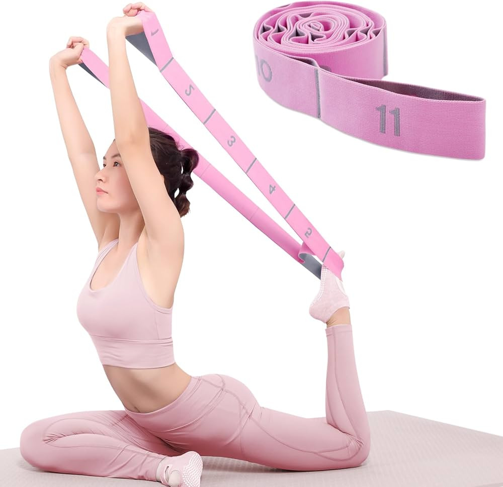 11 Loops Stretch band - Yoga, Pilates, Ballet, and Physical Therapy Stretching strap for Flexibil... | Amazon (US)