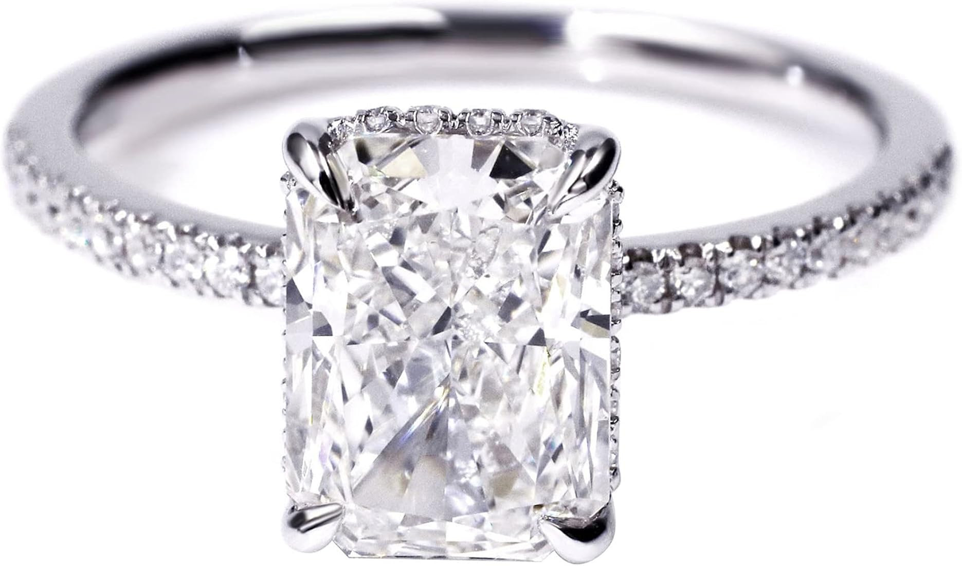 TIANYU GEMS Moissanite Engagement Ring, Sterling Silver GHI VVS Clarity Moissanite Ring with 18K ... | Amazon (US)