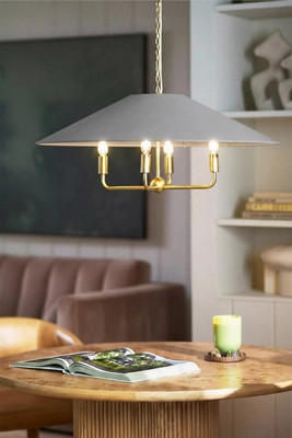 Lulu Velvet Empire Shade Chandelier | Anthropologie (US)