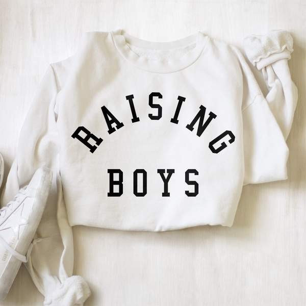 Womens Powder "Raising Boys®" Everyday Sweatshirt | Ford and Wyatt