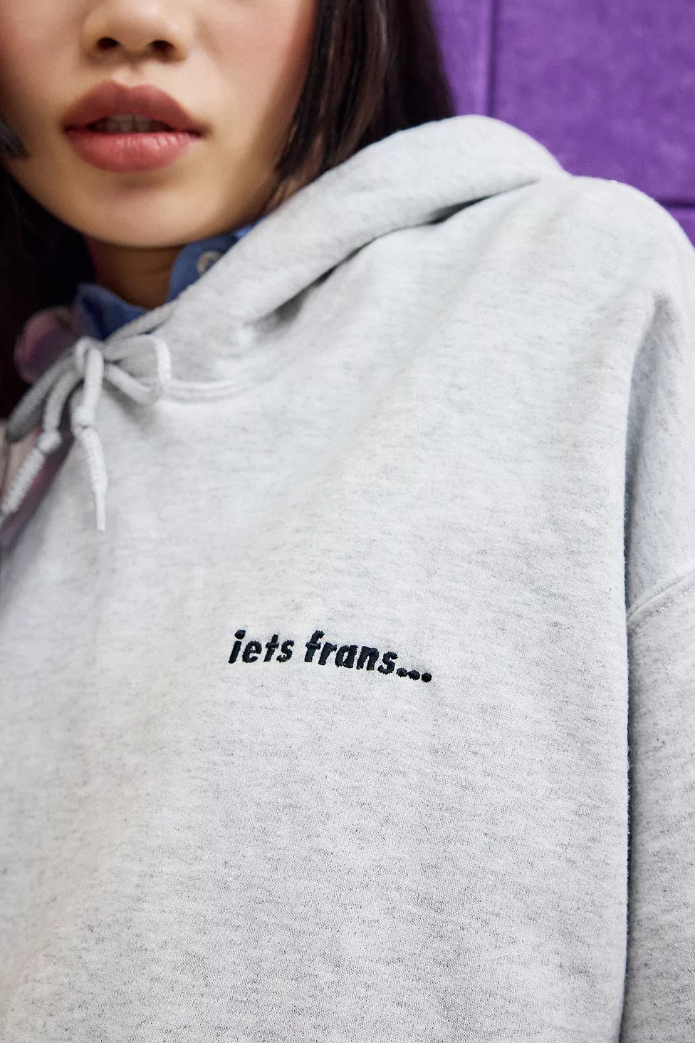 iets frans... Grey Marl Hoodie | Urban Outfitters (EU)