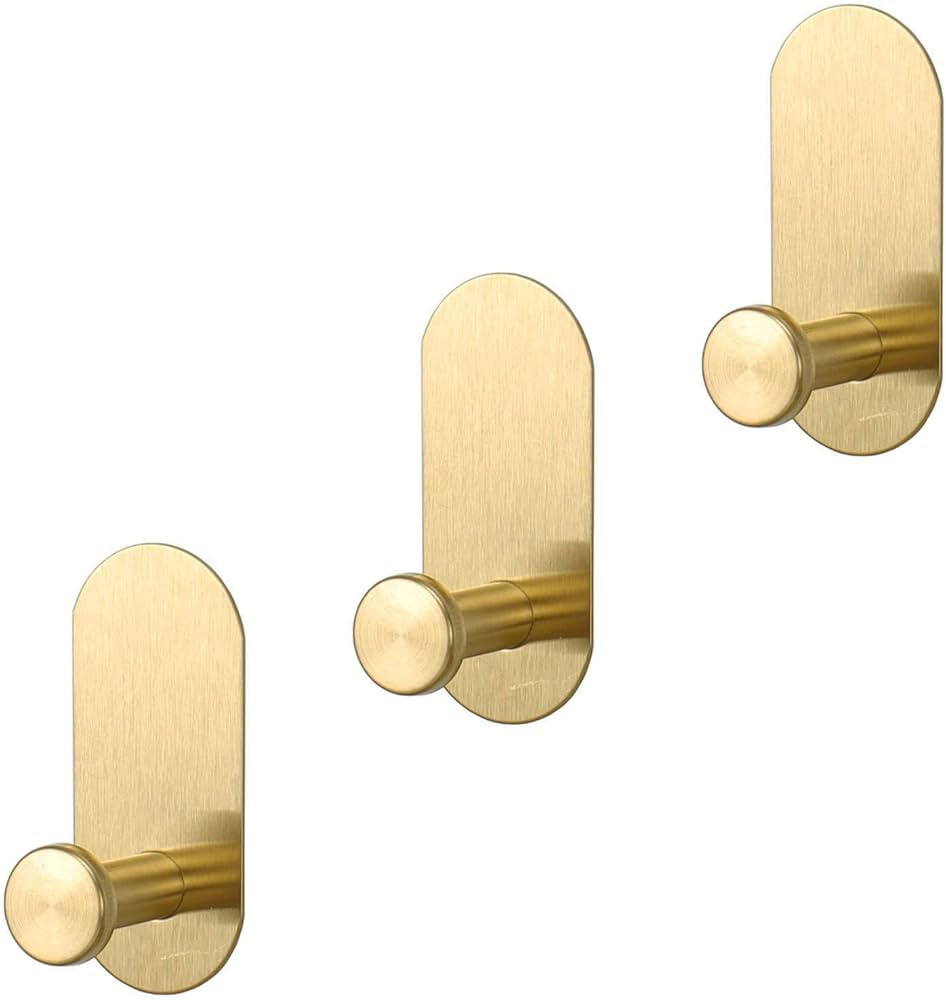 TocTen Adhesive Hook - Heavy Duty Sticky Towel/Robe Hooks, Waterproof Stainless Steel Shower Hook... | Amazon (US)