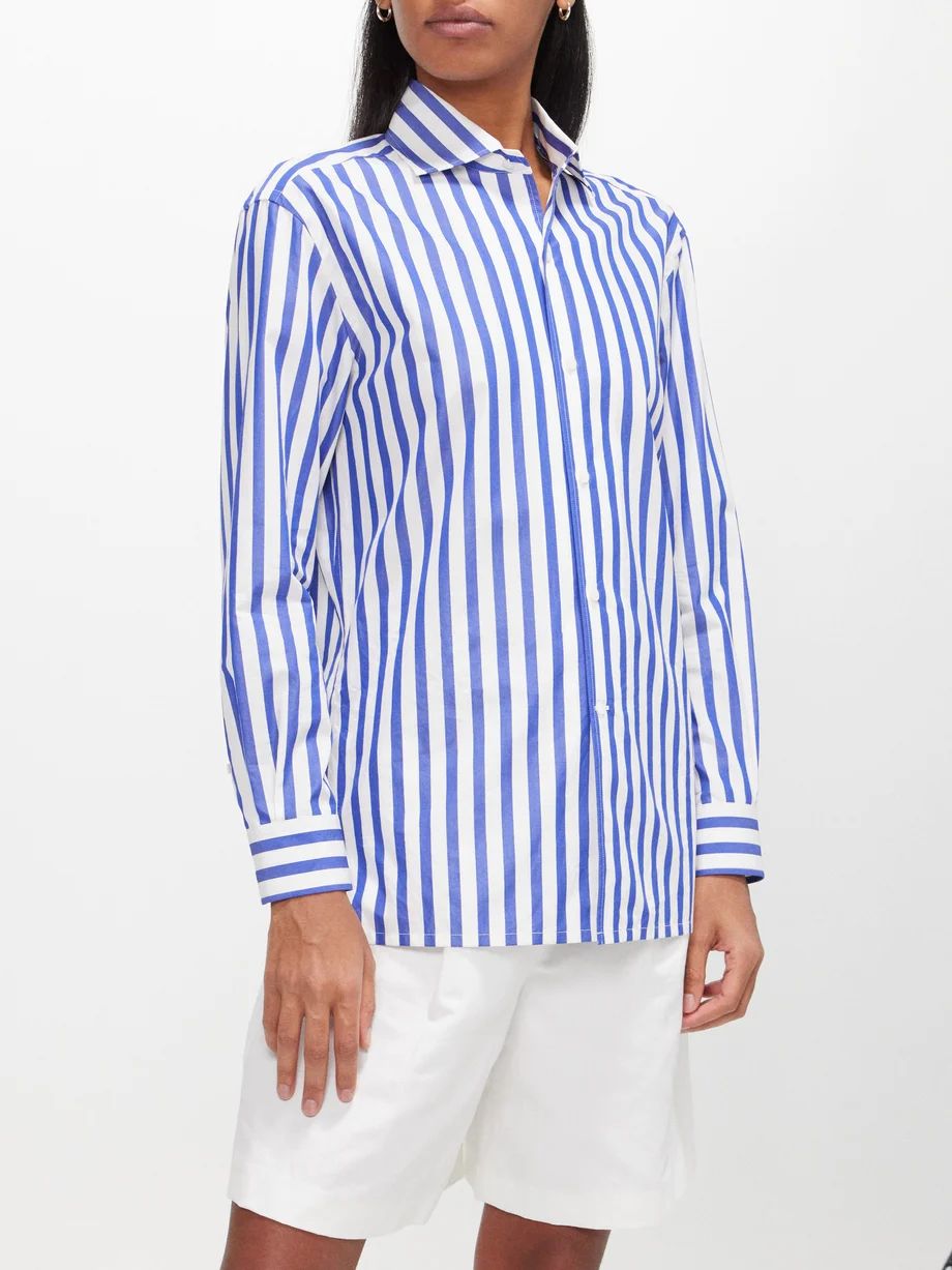 Capri striped-cotton shirt | Matches (US)