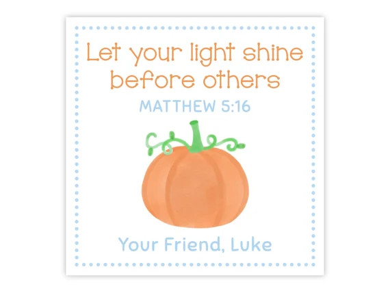 Printable Halloween Tags  Let Your Light Shine Bible Verse - Etsy | Etsy (US)