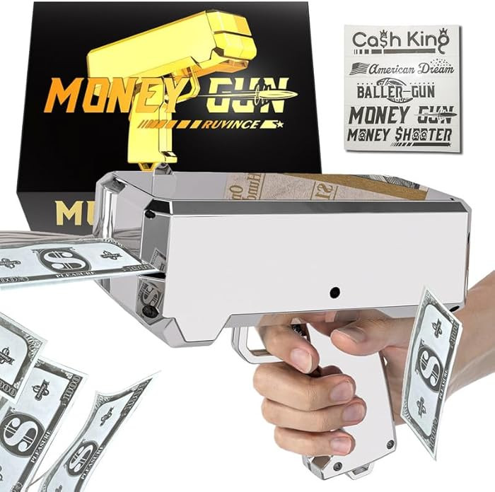 Money Gun Shooter – RUVINCE Money Gun for Movies That Look Real, Prop Gun Make it Rain, Handhel... | Amazon (US)
