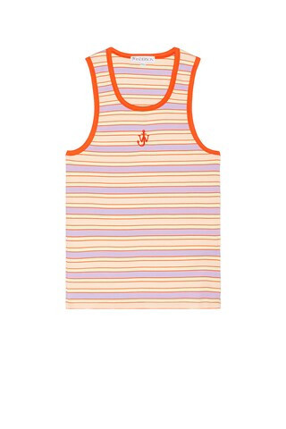 JW Anderson Striped Contrast Trim Vest in Pink | FWRD 