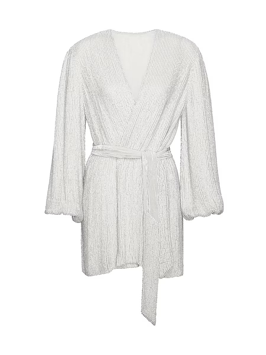 Women's Gabrielle Robe Dress - Moonglow White - Size XS | Saks Fifth Avenue