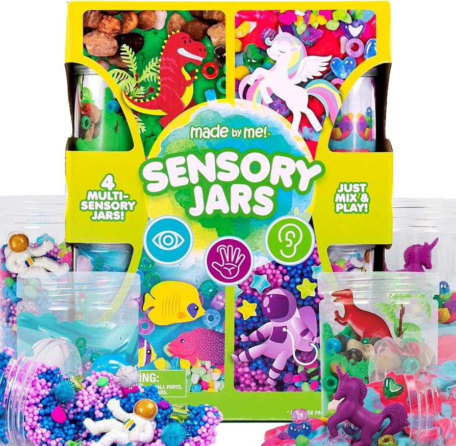 Made By Me Sensory Jars, 4 Pack, Reusable Sensory Toys, Great Travel Toys for Toddlers, Sensory T... | Amazon (US)
