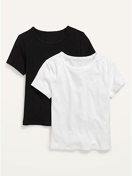 Cropped Rib-Knit T-Shirt 2-Pack for Women | Old Navy (US)