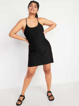 Sleeveless PowerSoft Performance Racer-Back Mini Swing Dress for Women | Old Navy (US)