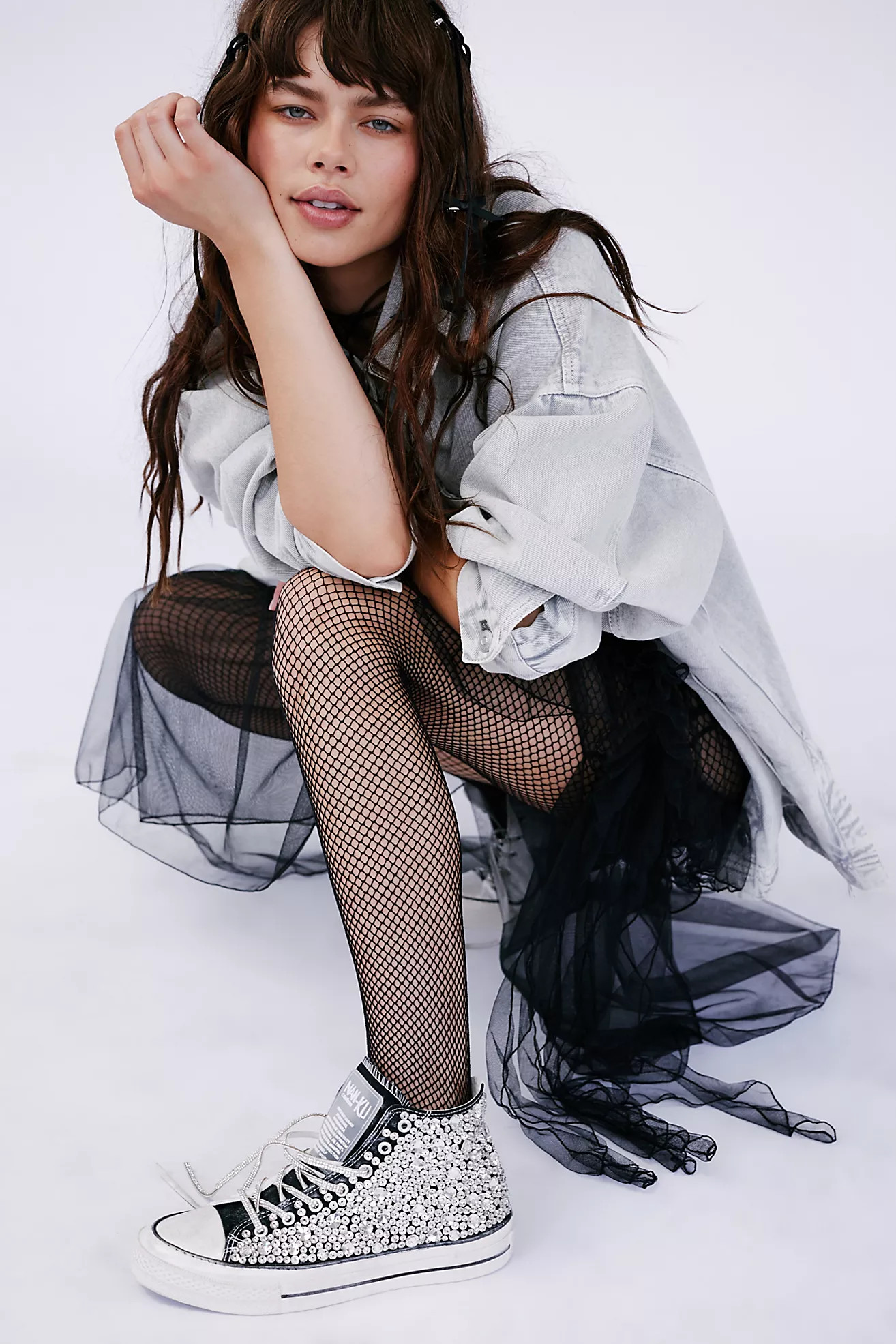 Taking Sides Embellished Hi-Top Sneakers | Free People (Global - UK&FR Excluded)