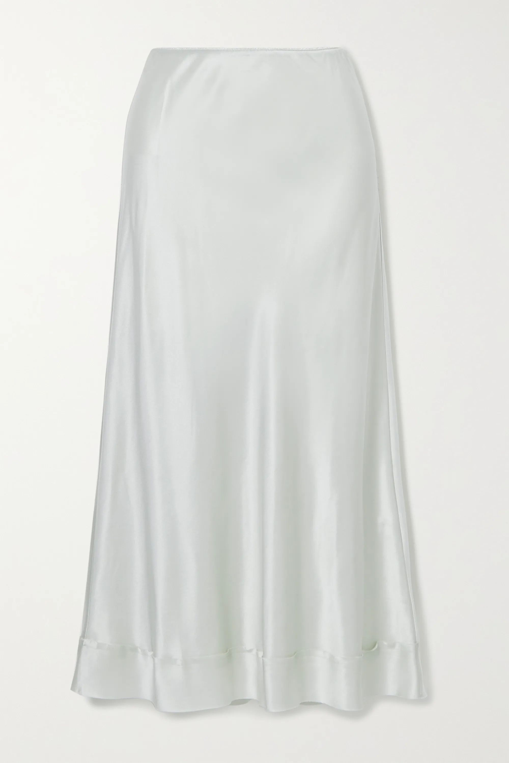 Mint Stella silk-satin midi skirt | Lee Mathews | NET-A-PORTER | NET-A-PORTER (US)