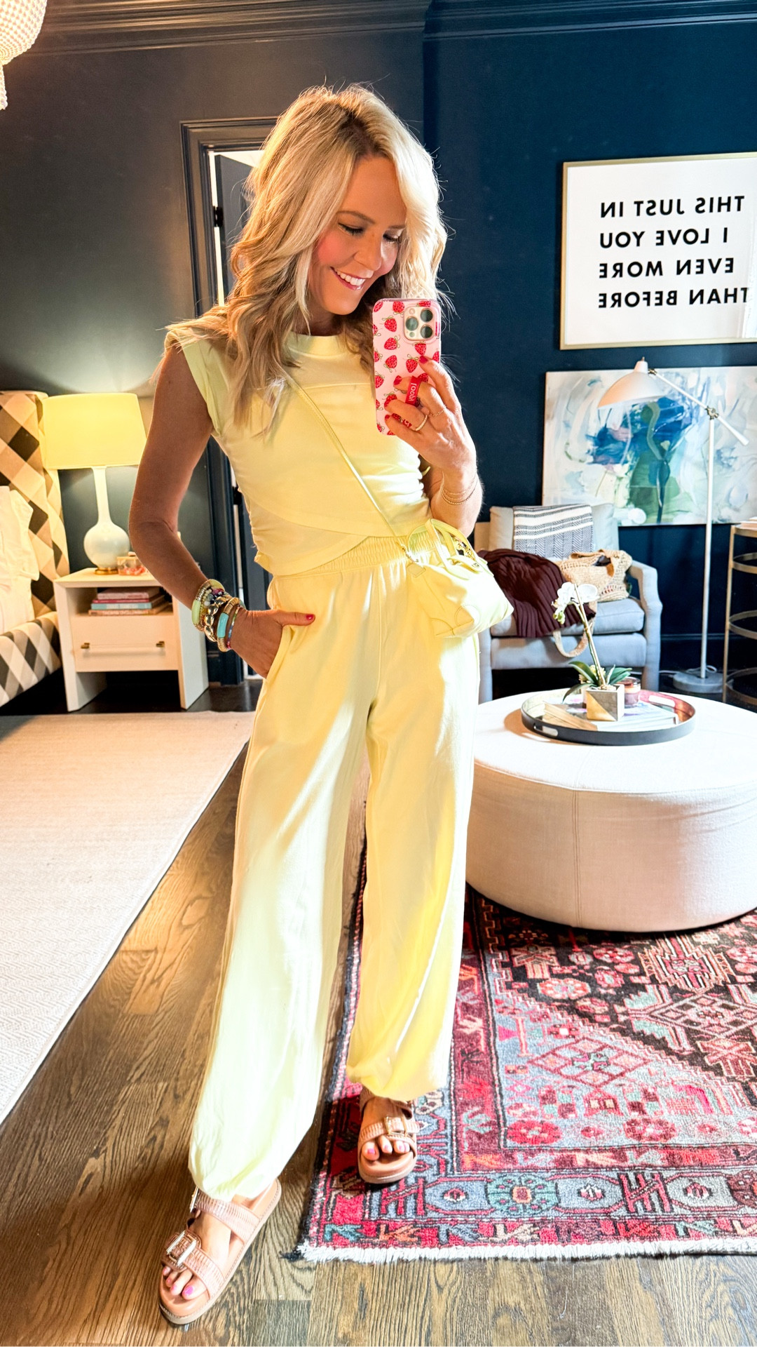 hot shot crossover set in the happiest hue of yellow • runs TTS/wearing XS | 

#LTKStyleTip #LTKFindsUnder100 #LTKOver40