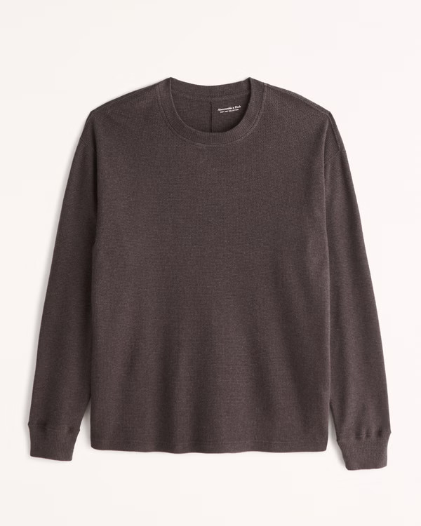 Ribbed Thermal Long-Sleeve Tee | Abercrombie & Fitch (US)