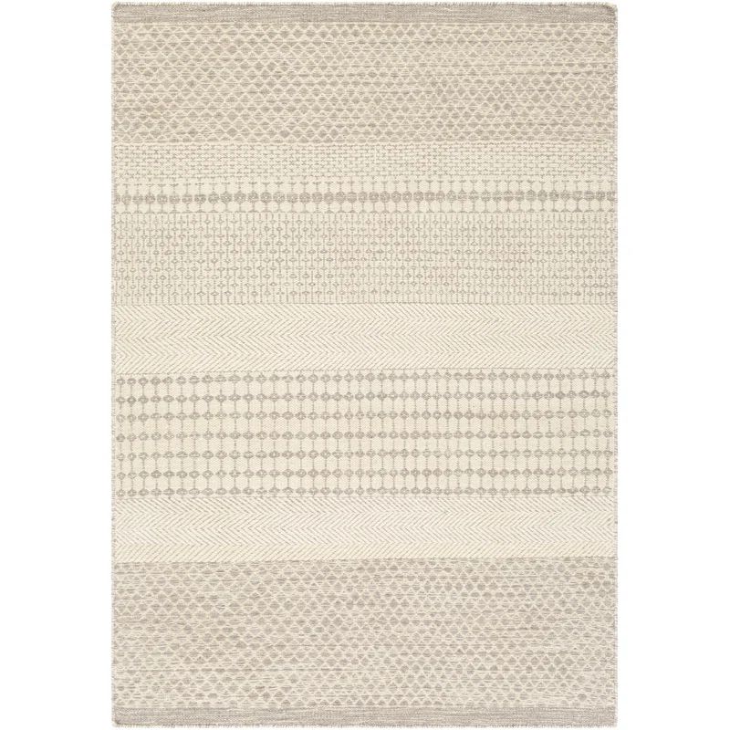 Lenora Handmade Flatweave Wool Beige Rug | Wayfair North America