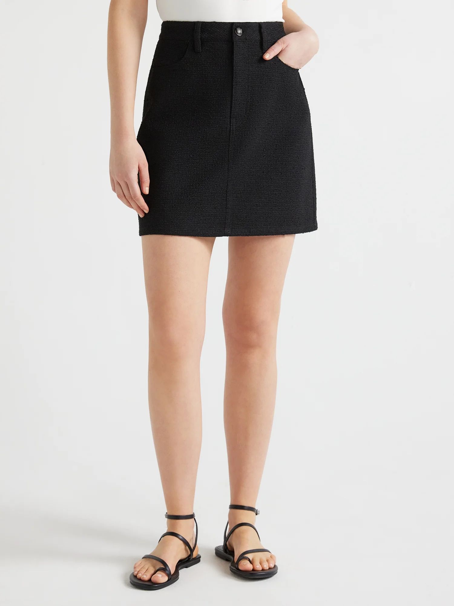 Scoop Women's Boucle Mini Skirt, Sizes 0-18 | Walmart (US)