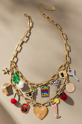 Festive Layered Charm Necklace | Anthropologie (US)