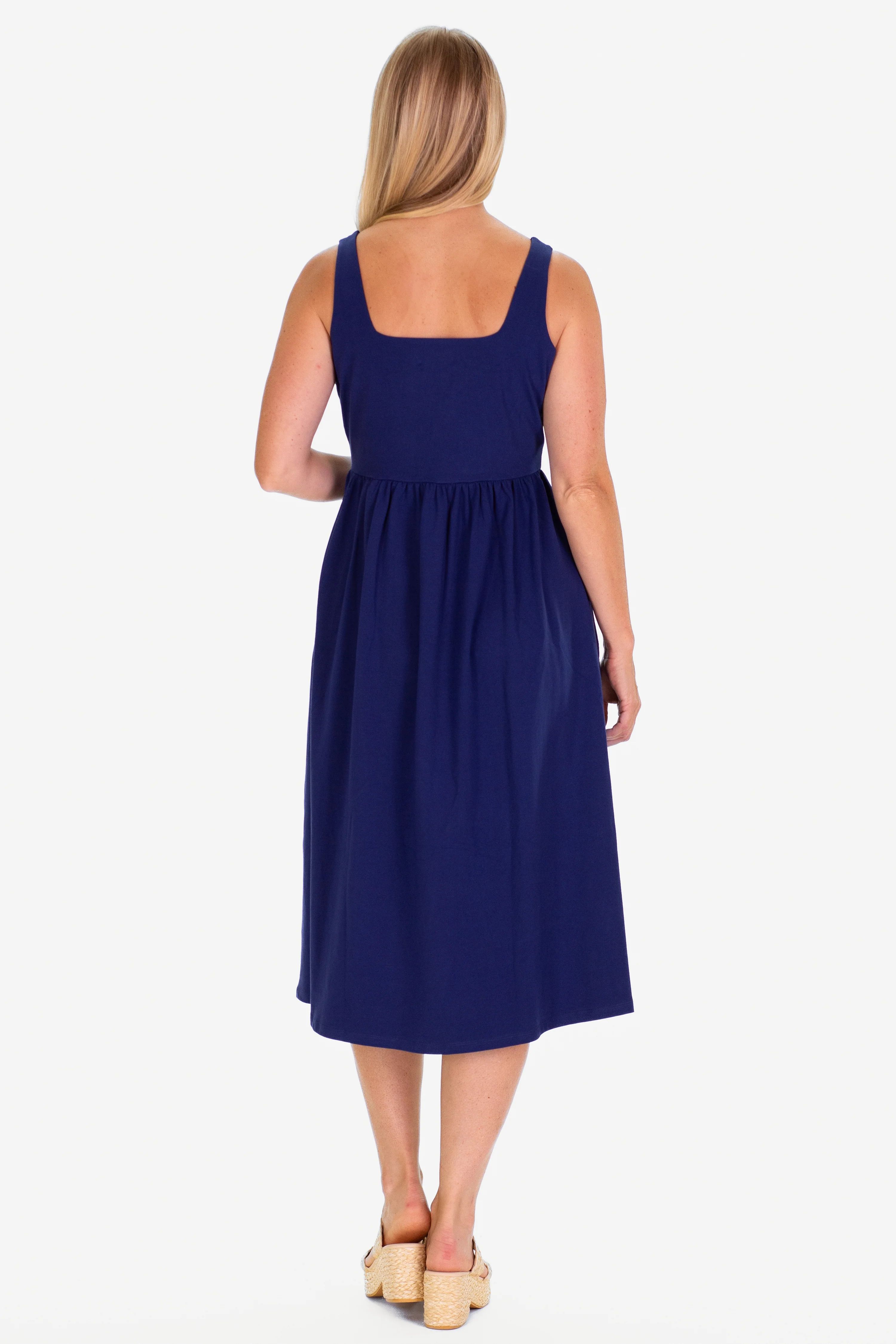 The Maebelle Dress in Royal Navy | Duffield Lane