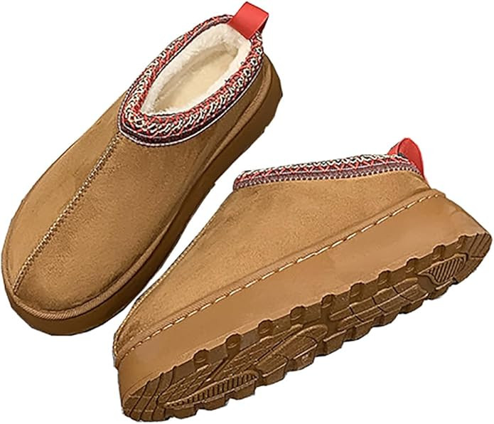 Tahvesur Women's Tasman Slippers Snow Boots Platform Winter Shorty Boot Women's Boot Classic Sued... | Amazon (US)