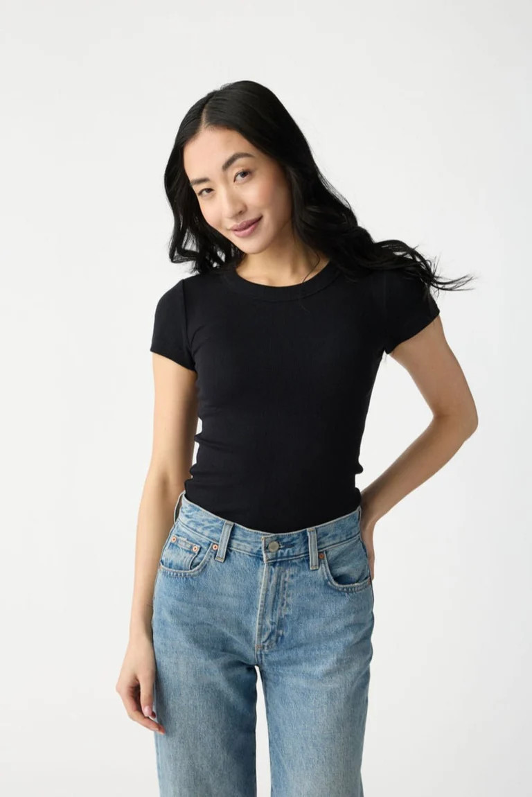 Women's Fine Ribbed Tee | Cozy Earth