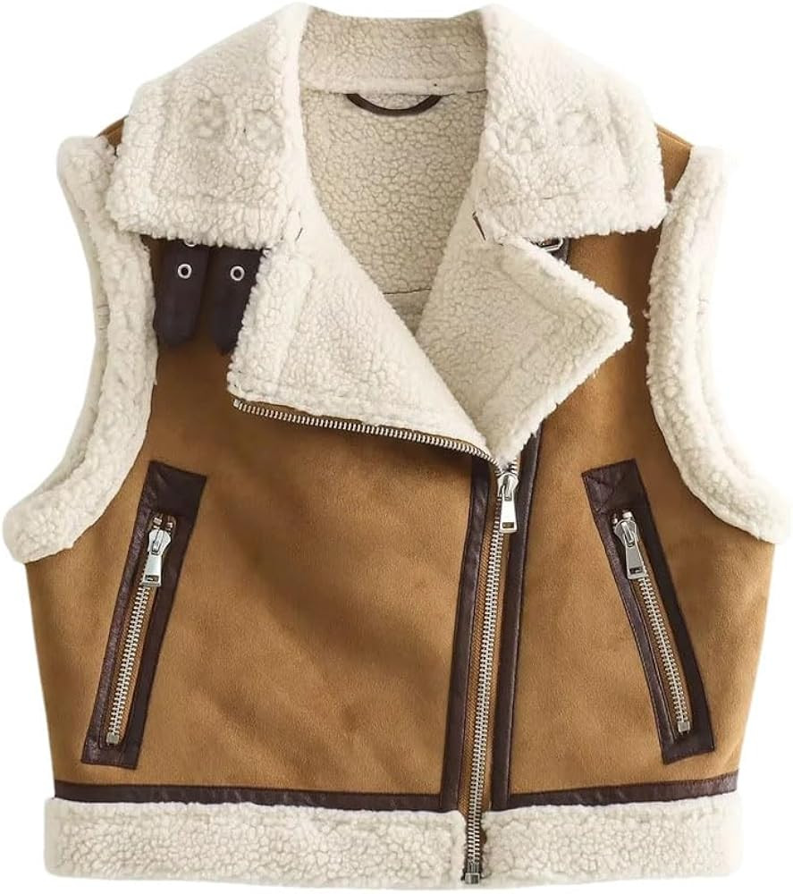 Women Patchwork Vest Waistcoat Loose Thicken Winter Sleeveless Jacket Coat Autumn Chic Vest Outwe... | Amazon (US)