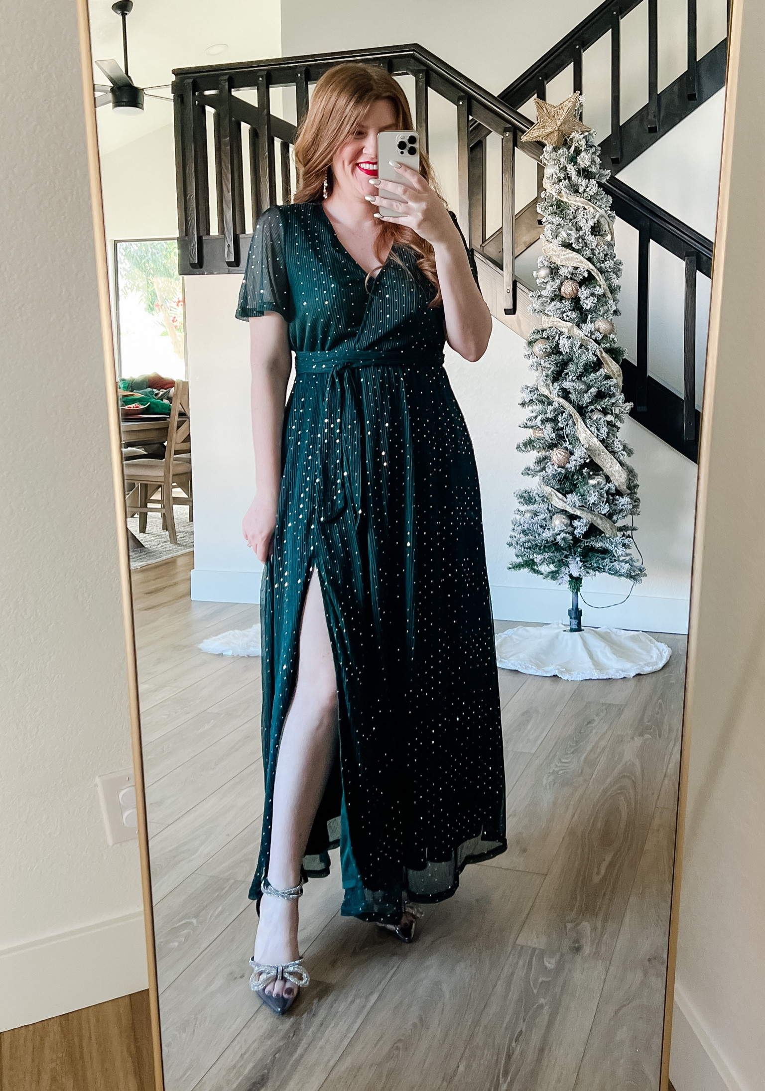 The perfect Christmas dress from amazon wearing size medium. Maxi dress. Holiday outfit. Holiday dress. 

#LTKstyletip #LTKshoecrush #LTKHoliday