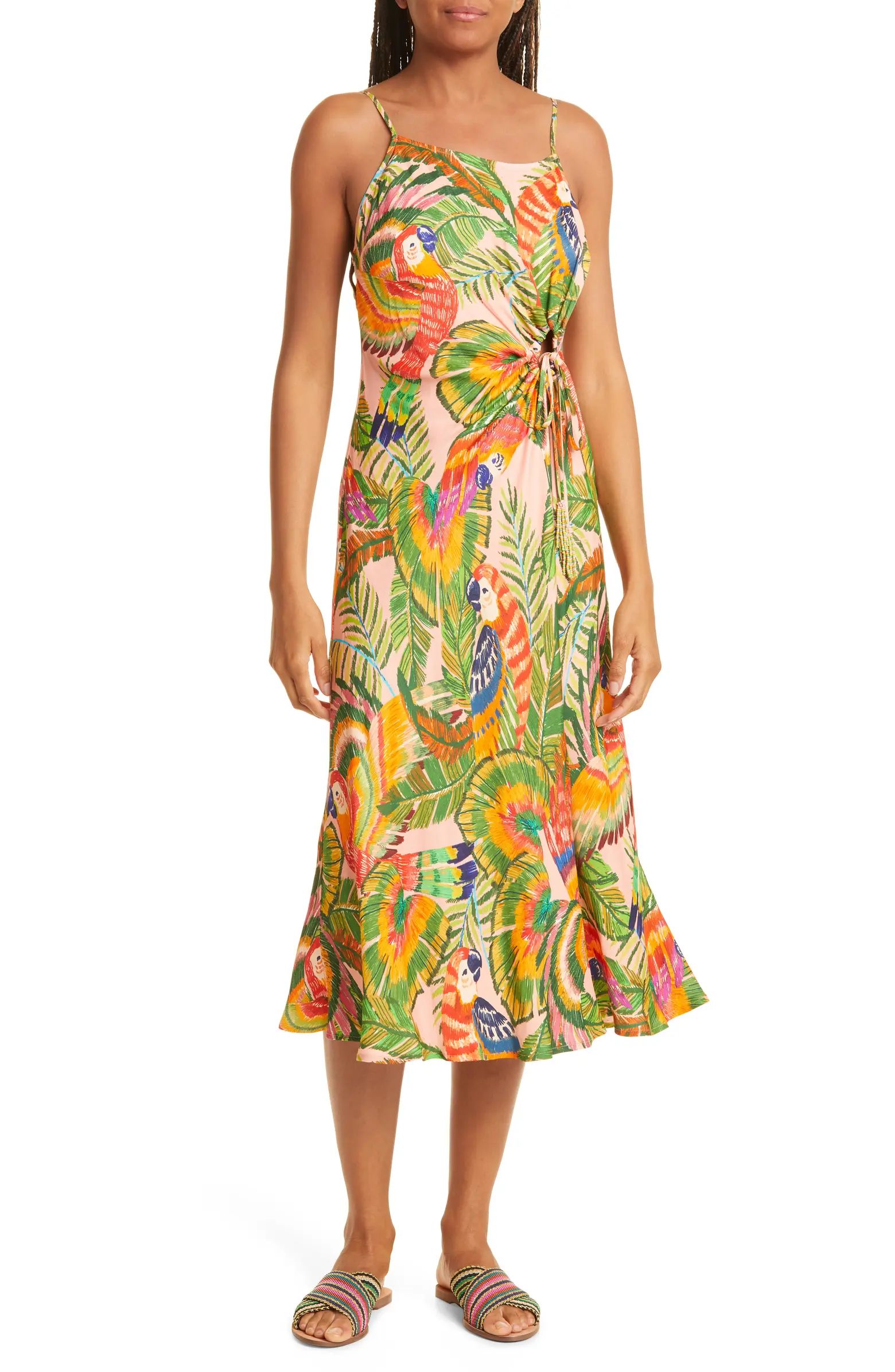 FARM Rio Macaw Leaves Side Knot Dress | Nordstrom | Nordstrom