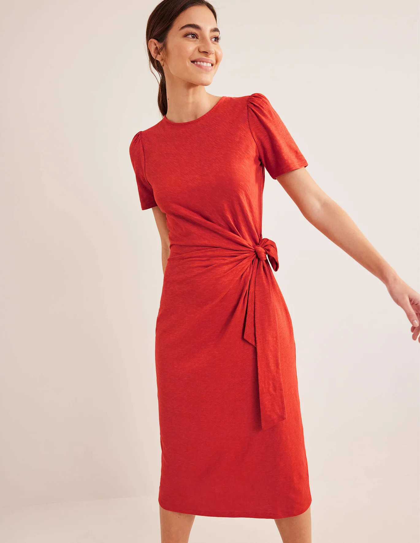 Knot Front Midi T-Shirt Dress | Boden (US)