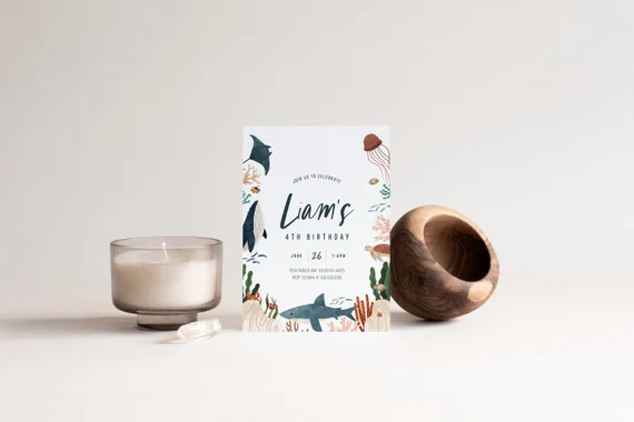 Under the Sea Birthday Invitation Sea Animals Sea Creatures | Etsy | Etsy (US)