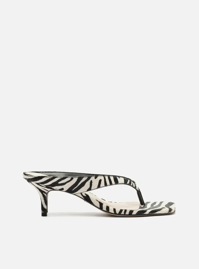 Gia Animal Print Mid Stiletto Genuine Leather Sandal | Arezzo US