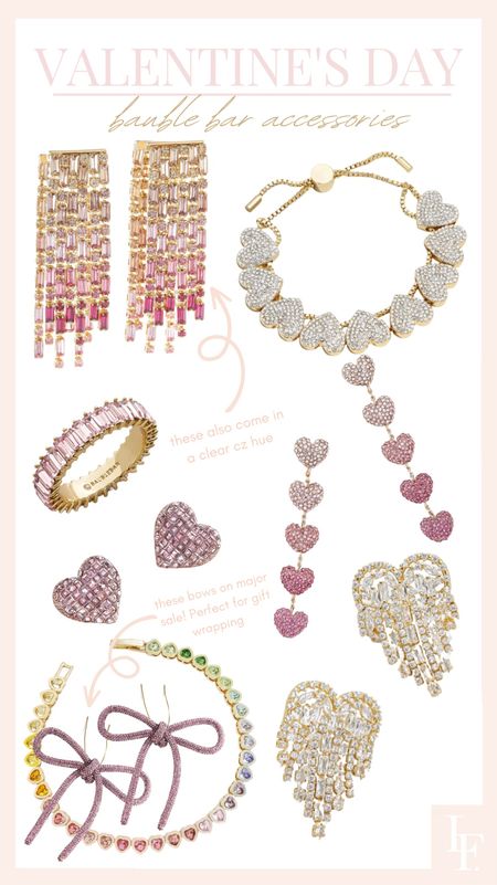Valentine’s Day favorites from Bauble Bar. Pink rhinestone earrings. Heart bracelet. Gift ideas. 

#LTKunder50 #LTKGiftGuide #LTKstyletip