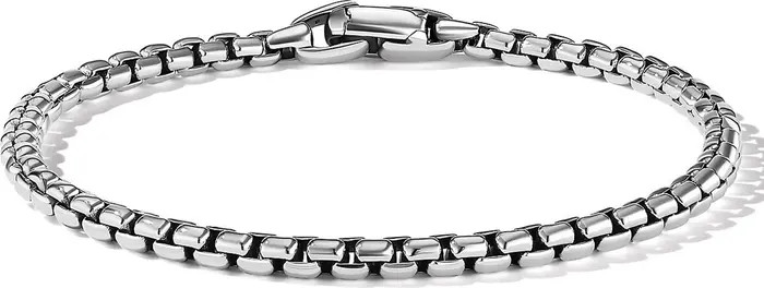 Men's Box Chain Bracelet in Sterling Silver, 4mm | Nordstrom