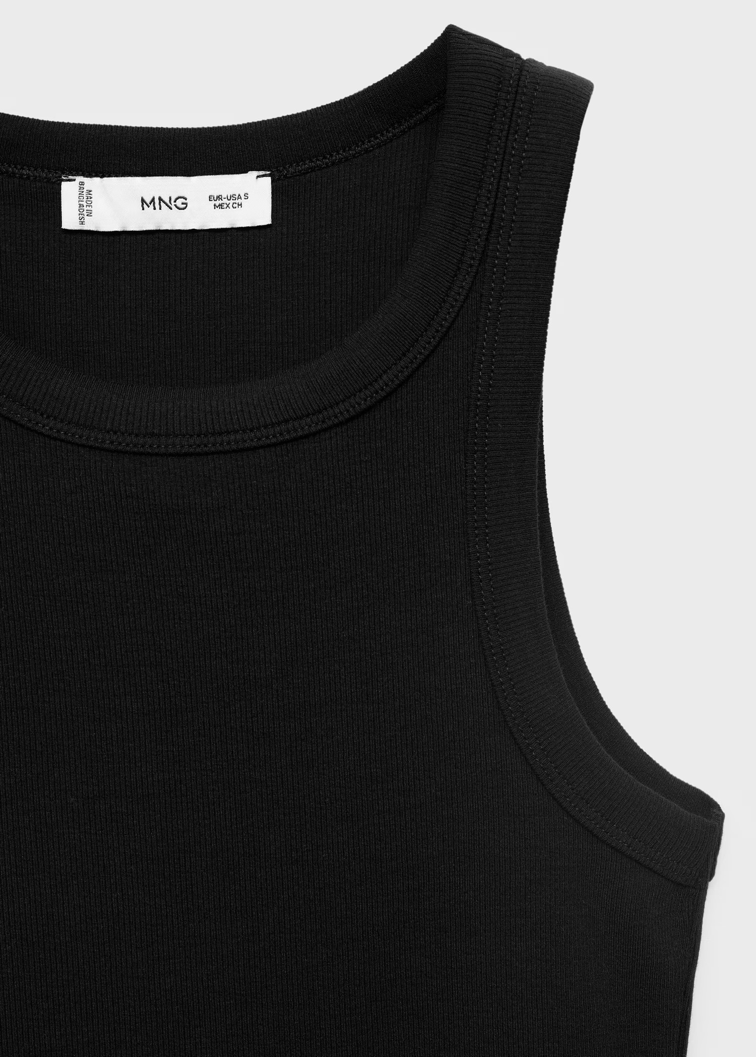 Ribbed cotton-blend top - Women | MANGO USA | Mango (US/MX/AU)