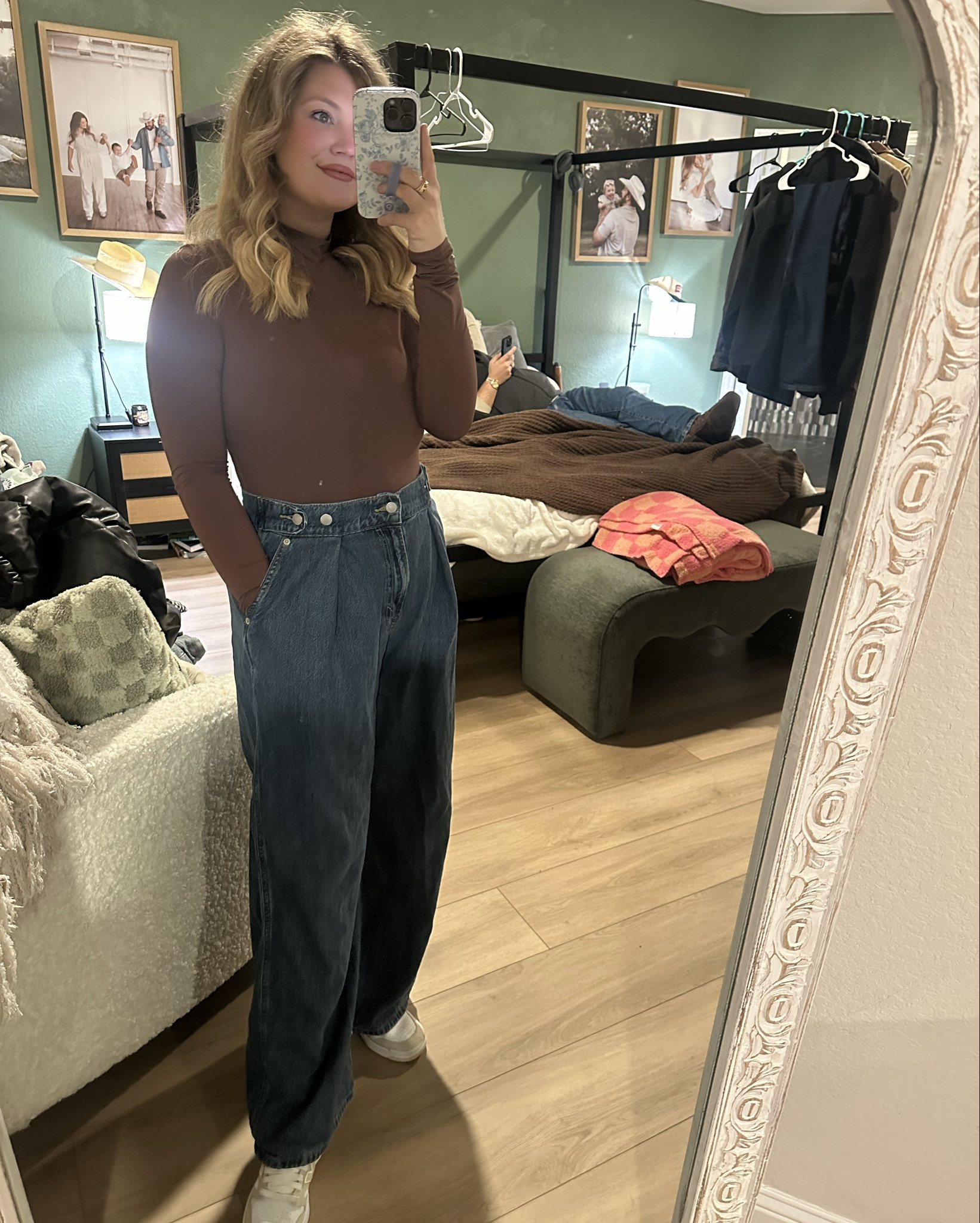 Had to wear my fav jeans & body suit for our anniversary dinner!! 
Also threw on this new faux leather jacket I just got to complete the fit 🤪

#LTKBeauty #LTKMidsize