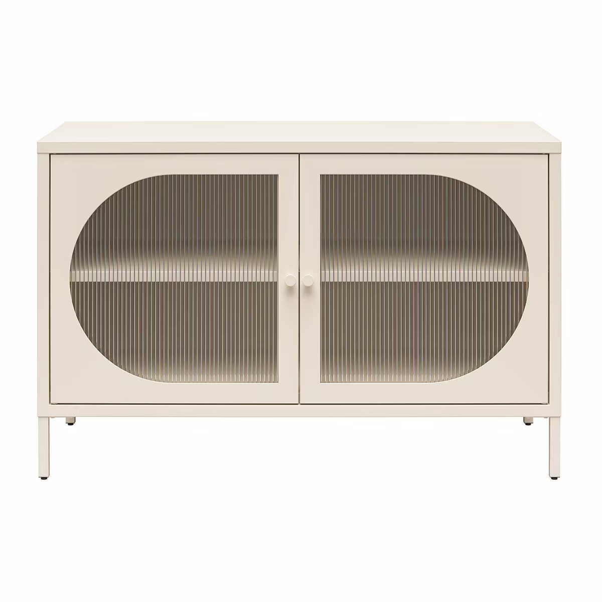 Luna Wide 2 Door Accent Cabinet with Fluted Glass - Mr. Kate | Target