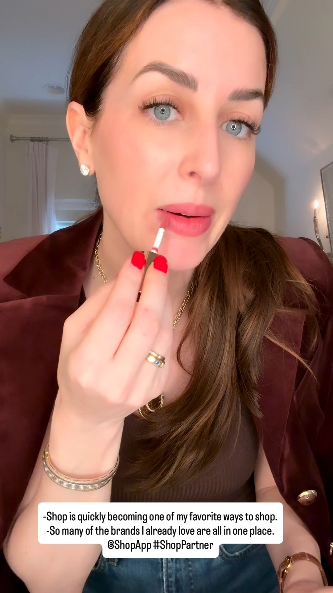 Rich fall color is having a moment, and I am fully leaning in. This gorgeous burgundy Veronica Beard velvet blazer was a Shop find, and naturally I needed a few new lip combos to go with it.
I found some of my new favorite fall shades from MERIT Beauty and Rare Beauty—all on Shop. Think warm neutrals, glossy mauves and those rich, wearable colors that instantly make everything feel a little more fall.
Shop is quickly becoming one of my favorite ways to discover fashion and beauty because so many of the brands I already love are all in one place. A statement blazer and a new lip? Consider me influenced by my own cart.

@ShopApp #ShopPartner
 

 #LTKgrwm #LTKSeasonal #LTKBeauty