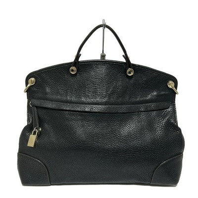 Auth FURLA Piper - Black Leather Handbag | eBay US