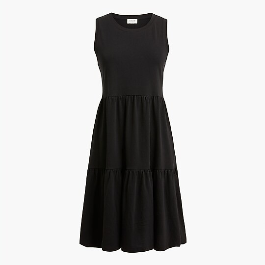 Sleeveless knit tiered mini dress | J.Crew Factory
