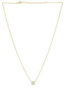 By Adina Eden Emerald Bezel Solitaire Necklace in Gold from Revolve.com | Revolve Clothing (Global)