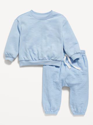 Unisex Crew-Neck Sweatshirt &amp; Jogger Pants Set for Baby | Old Navy (US)