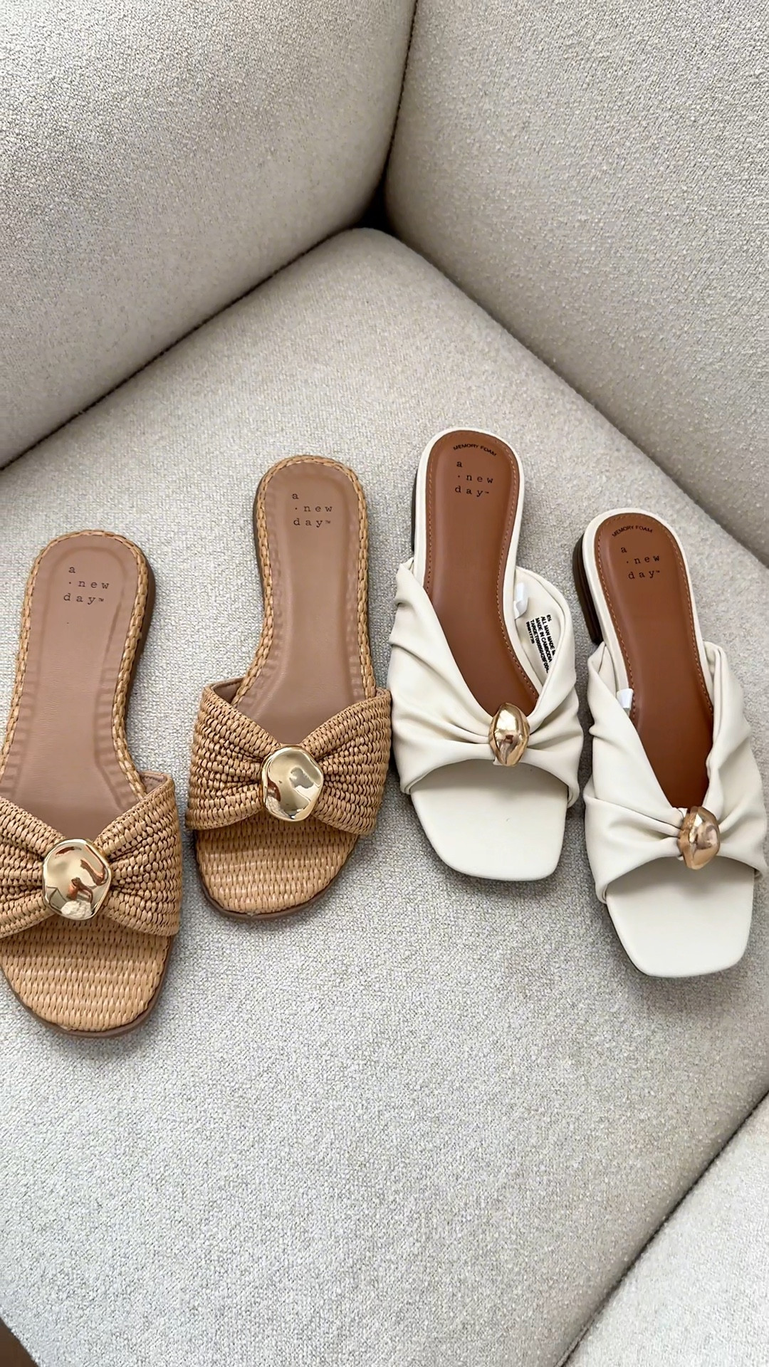 New spring shoes from Target! Summer shoes. Summer sandals. Resort wear. Resort outfit. Spring break outfit. Vacation outfits. Neutral slide sandals. These are TTS for me. 

#LTKSwim #LTKTravel #LTKootd