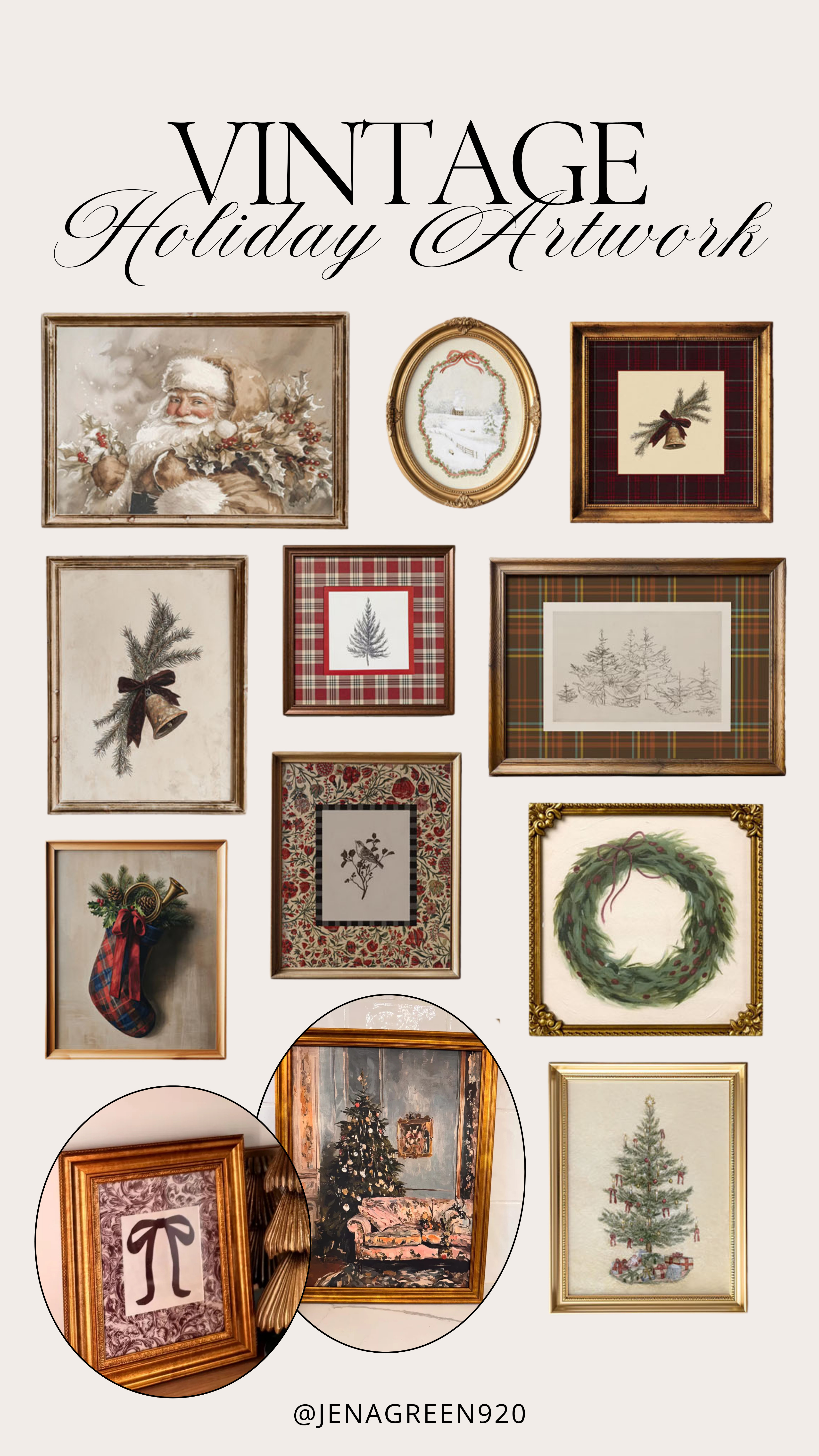 Vintage Artwork | Vintage Holiday Art | Vintage Christmas Art | Holiday Artwork 

 #LTKHoliday #LTKHome #LTKStyleTip