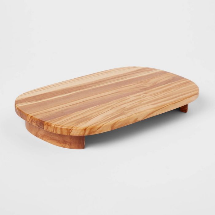 11&#34; x 7&#34; Olivewood Elevated Serving Board - Threshold&#8482; | Target