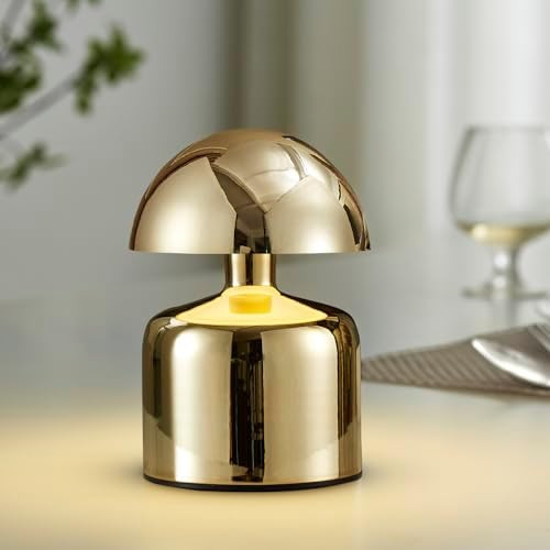 Modern Cordless Mushroom Small Table Lamp Touch LED Lamp, 3-Way Dimmable Bedside Nightstand Lamp ... | Amazon (US)