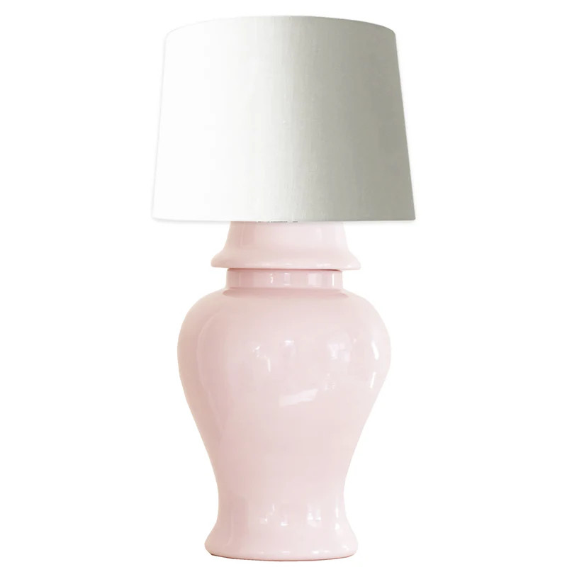 Cherry Blossom Light Pink Ginger Jar Lamp | Ruby Clay Company