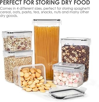 Vtopmart Airtight Food Storage Containers Set with Lids, 15pcs BPA Free Plastic Dry Food Canister... | Amazon (US)