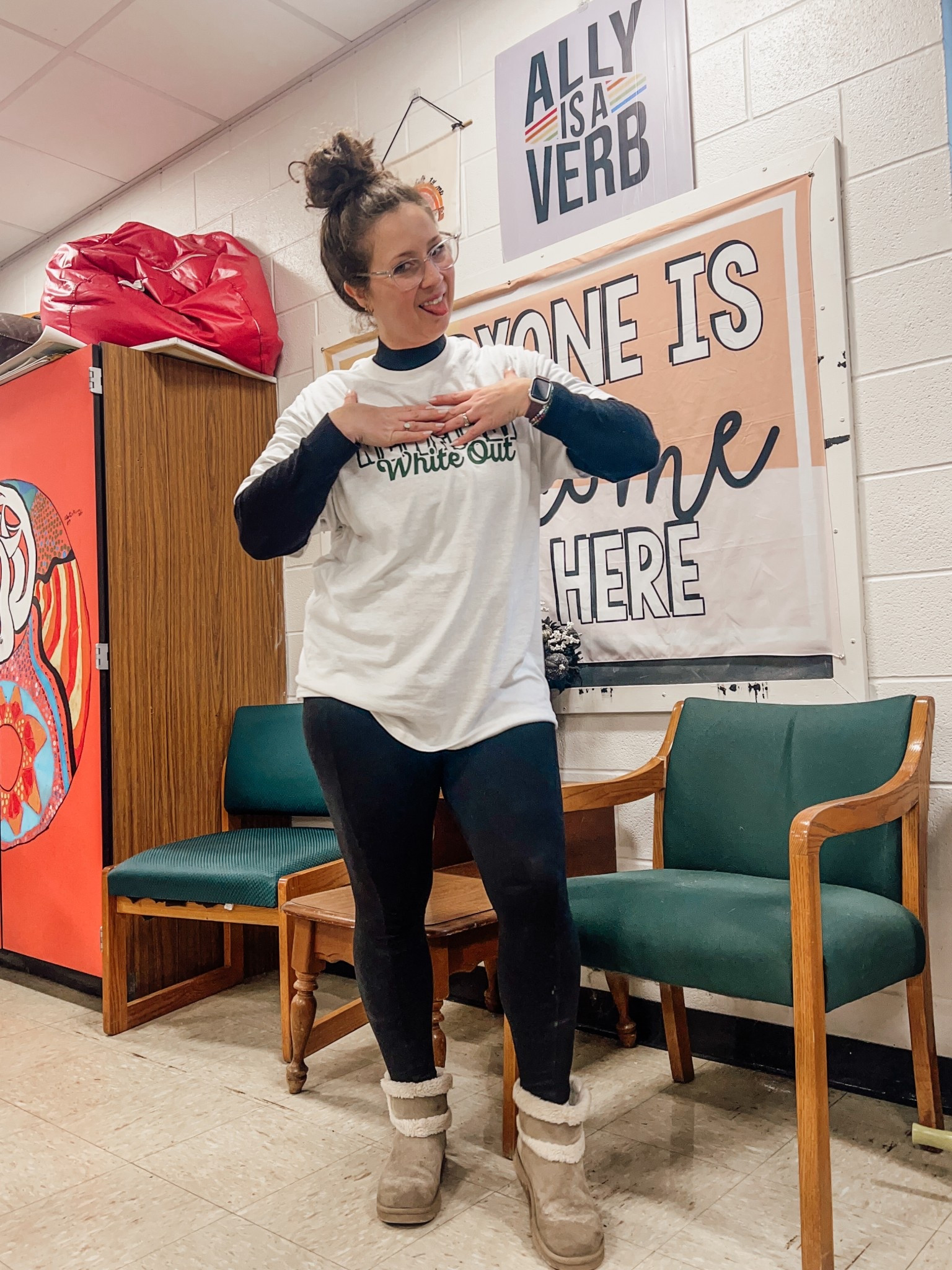 Day 53 ✔️

White out game incoming! I can’t attend because I have dance class, but I can support the sports’ teams by day!

English teacher ootd 

#LTKWorkwear #LTKMidsize #LTKFindsUnder50