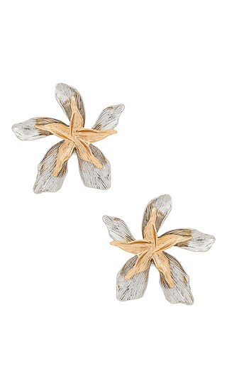 Flower Statement Earring in Mixed Metal | Revolve Clothing (Global)